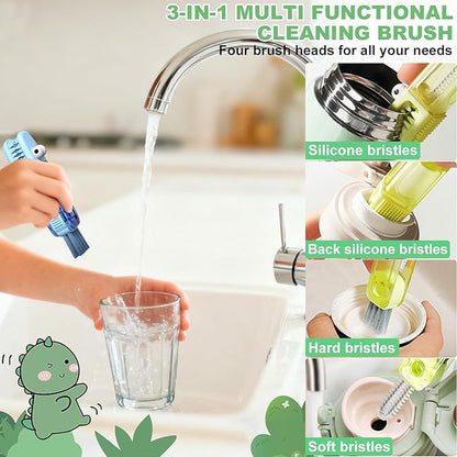 6 PCS Cup Lid Gap Cleaning Brush, Portable Water Bottle Brush, Multifunctional Bottle Cleaner Brush Set for Tight Spaces, Bottle Gaps, Straws, Tumblers, Travel Mug Caps