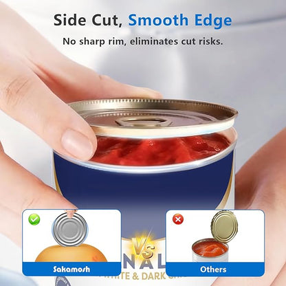 SAKAMOSH Rechargeable Can Opener Electric for Seniors, Hands Free Electric Can Opener with Smooth Edge for Kitchen, One Touch Automatic Opener Fits Most Cans