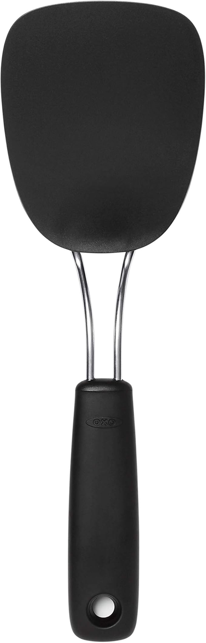 OXO Good Grips Large Silicone Flexible Turner & 65191 Good Grips Nylon Flexible Turner, Black - Image 5