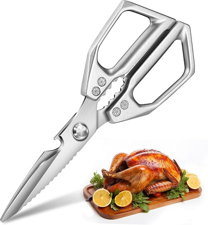 Kitchen Scissors for Food Japanese - Poultry Shears, Japanese All Purpose Heavy Duty for Chicken Wing/Bone, Meat, Quail, Fish, Turkey, Vegetables, Stainless Steel Cooking Aid Scissors, Dishwasher Safe by Tingling