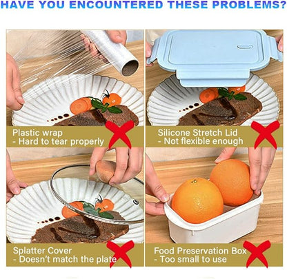 200PCS Plastic Elastic Bowl Covers Reusable,Food Storage Covers with Elastic Bowl Covers for Leftover, Plastic Covers for Bowls Fresh Keeping Bags for Family Outdoor Picnic (Thicken) - Image 2