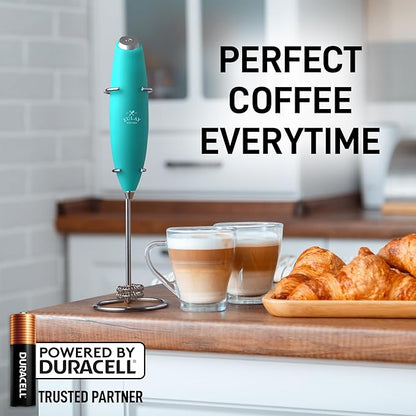 Zulay Kitchen Whisk Milk Frother with 4 Duracell Batteries - Powerful Handheld Foam Maker for Coffee, Lattes, Matcha, Hot Chocolate & Cappuccinos - Whip Creamy Froth in Seconds - Image 6