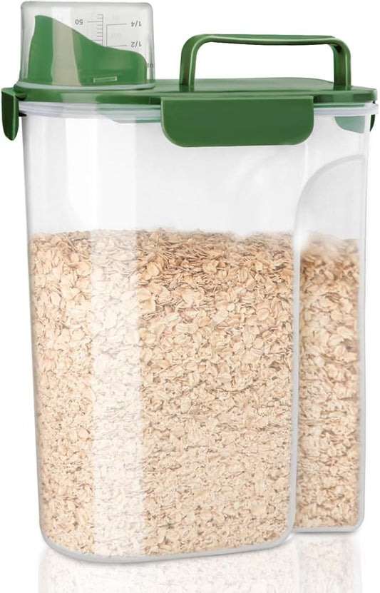 Komzon Rice Container, Airtight Rice Storage Container 10lb, Cereal Containers Storage, BPA Free Food Dispenser with Pouring Spout Handle for Flour Pasta Grain, Pet Dog Cat Bird Food Storage Container