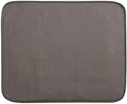 InterDesign iDry Large Kitchen Countertop Absorbent Dish Drying Mat, Mocha/Ivory