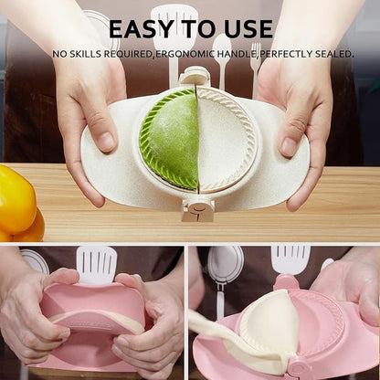 6 Inch Empanada Maker Press, Extra Large Dumpling Maker Set with Dough Cutter, Dumpling Mold Set for Pierogi, Pastelitos, Calzone, Turnovers, Chinese Dumpling-2Sizes 6"+4"