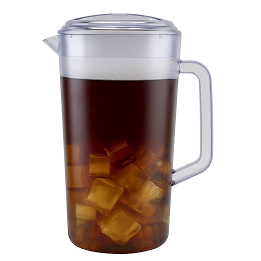 G.E.T. Heavy-Duty 1 Gallon Plastic Pitcher with Lid, Clear, BPA Free by Unknown