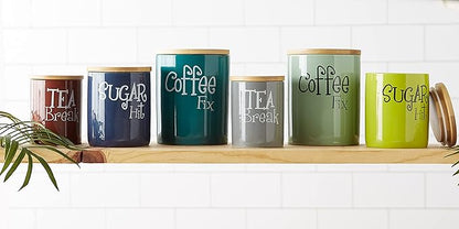 DII Kitchen Accessories Retro Collection Ceramics, Canister Set, Nautical Blue, 3 Piece - Image 6