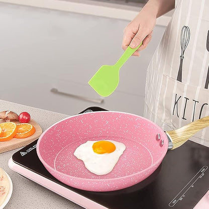 Frying Pan Nonstick, 11 Inch Pink Egg Pan, Non Stick Fry Pan 100% PTFE PFOA-Free Omelet Pan, Toxin-Free Skillets Stone Cookware, Anti-Warp Base with All Stove Tops Available, Induction Compatible - Image 6