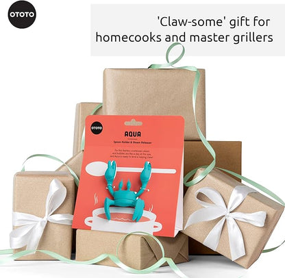 OTOTO Aqua the Crab Silicone Utensil Rest - Silicone Spoon Rest for Stove Top - BPA-Free, Heat-Resistant Kitchen and Grill Utensil Holder - Non-Slip Spoon Holder Stove Organizer and Steam Releaser - Image 8