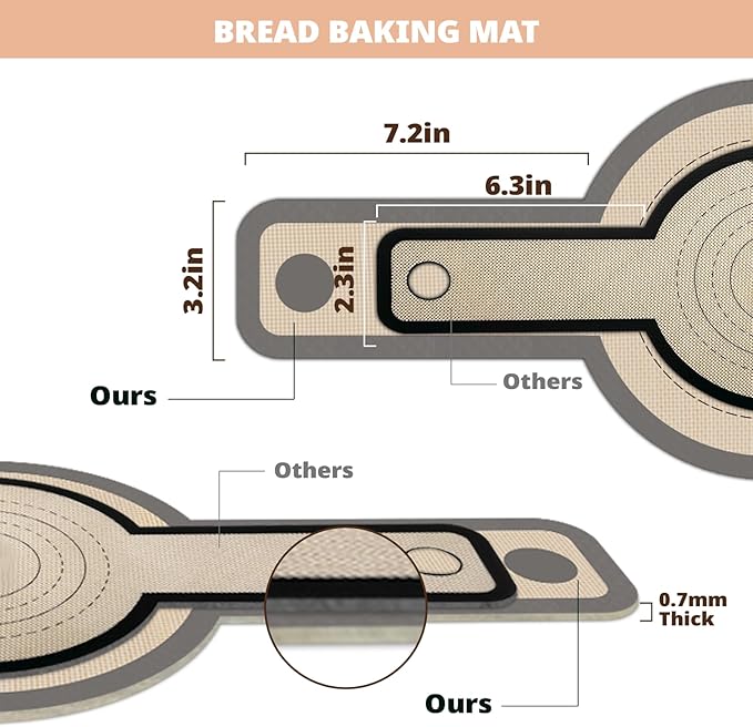 Koolstuffs Silicone Bread Sling for Dutch Oven, 2 PCS Non-Stick & Easy Clean Reusable Sourdough Mat, Sourdough Bread Baking Supplies, Tools ＆ Accessories - Image 4