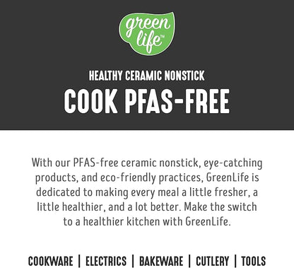 GreenLife 2.5QT Nonstick Saucepan with Glass Lid, Soft Grip, PFAS-Free Ceramic, Multipurpose Chef Pan, Milk & Sauce Cooking Pot, Dishwasher & Oven Safe to 350˚F, Stay-Cool Handle, Black - Image 8