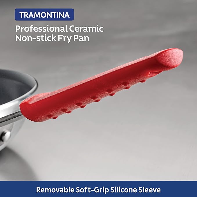 Tramontina Professional 10-Inch Ceramic Non Stick Frying Pan, Heavy-Gauge Aluminum Skillet with Ceramic Nonstick Coating, Dishwasher and Oven Safe, Gray - Image 10