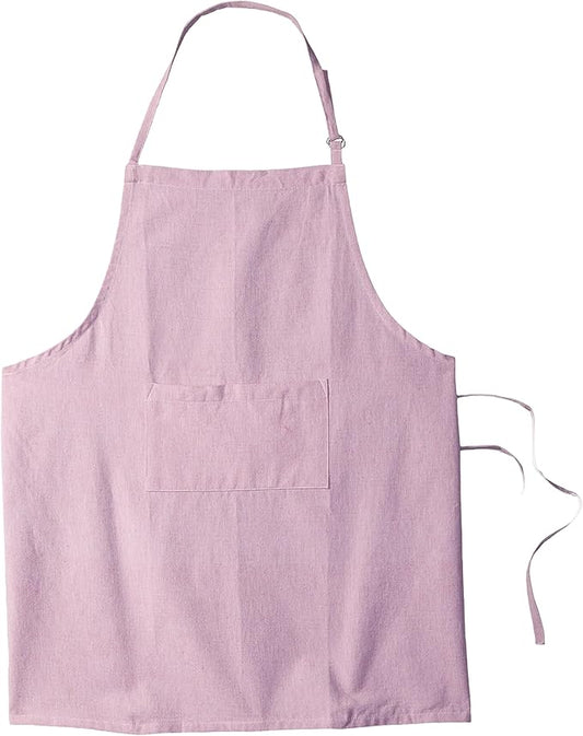 DII 100% Cotton Solid Chambray Kitchen Set, Chef Apron, Rose, 1 Piece