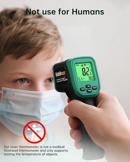 ERICKHILL Infrared Thermometer Gun, Dual Mode IR Laser Thermometer with -50°C~800°C and Meat Probe (-50°C~300°C), Non-Contact Digital Thermometer for Cooking, BBQ, and Industrial Use