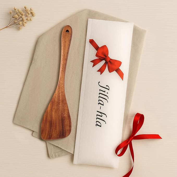 Jilla-hla Wooden Spatula Nonstick Turner Acacia Wood, Right Long Handle Flat Frying Spatulas Handmade for Mother Wife Grandma Her Kitchen Gift, Ideal Cookware Utensils for Cooking Eggs, Fish, Pancakes - Image 9