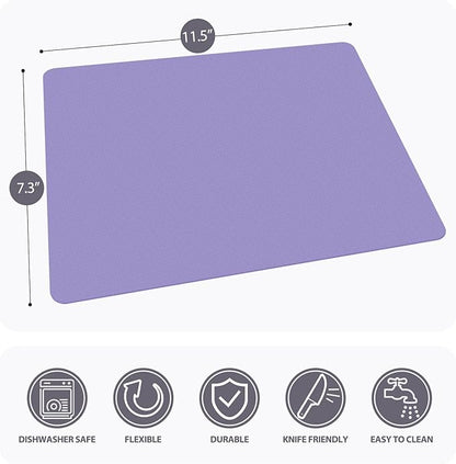 WK Small Flexible Plastic Cutting Boards for Kitchen Set of 5, Non Slip Cutting Mats for Meat, Mini Cutting Board Mats, BPA Free, Dishwasher Safe, 7.3x11.5" - Image 3