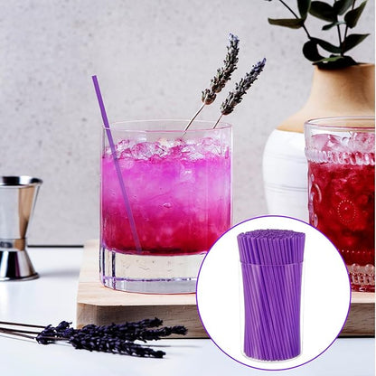 500 Pcs Neon Purple Acrylic Coffee Stirrers Set - Holder, Stir Straws for Milk, Cocktail Drinks - Home, Kitchen, Party Supplies - Image 7