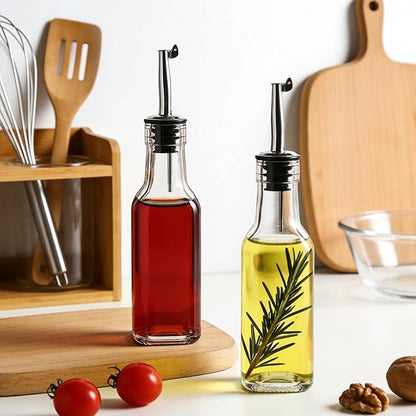 Salzesfalls 6oz Oil Dispenser for Kitchen with Stainless Steel Pourer Spouts,8 Pack Olive Oil Dispenser Bottle,Olive Oil Dispenser - Image 5