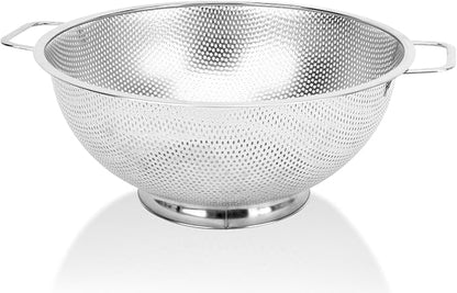 Colander for Kitchen, 4QT, Stainless Steel Colander Strainer with Handle for Fruits Vegetables Cooking Food, Dishwasher Safe by Kteniy