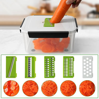 5 PCS Fruit storage Containers for Fridge with Removable Colander and Chopper Set, Leakproof Food Storage Containers with lids, Dishwasher & Microwave Safe Produce Containers to Keep Fruits Fresh ﻿ - Image 3