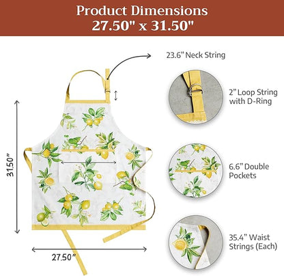 Maison d' Hermine 100% Cotton Apron for women with Pocket Kitchen Chef Apron for Men Cooking Mothers Day Gifts - Image 7