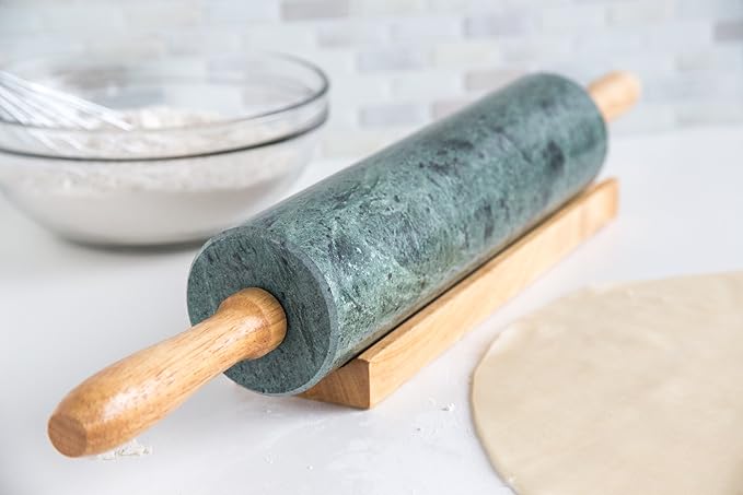 Fox Run Marble Rolling Pin and Base, Green 2.5 x 18 x 3 inches - Image 9