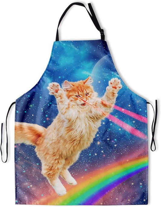 Funny Apron Polyester Grooming Aprons with Pocket for Cooking Kitchen Grilling Adults