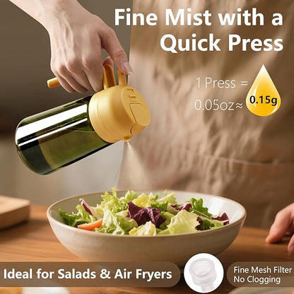 SWEET VIEW Olive Oil Dispenser and Oil Sprayer – 16oz/470ml Glass Light-Proof Oil Pourer for Kitchen, Air Fryer, Cooking, Salad, and BBQ - Image 3