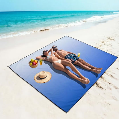 WIWIGO Beach Blanket Waterproof Sandproof Beach Mat 79" X 83"/10'x9'for 2-8 Adults Quick Drying Outdoor Picnic Mat Beach Accessories for Travel, Camping, Hiking - Image 6