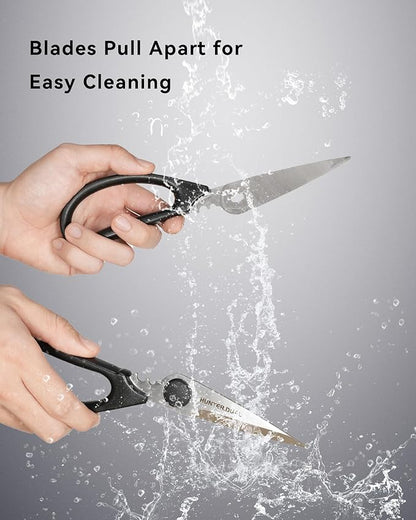 Kitchen Scissors for Food, HUNTER.DUAL Heavy Duty Come Apart Poultry Shears for Cooking, All Purpose for Cutting Chicken, Meat, Fish & Vegetables (Black, 8.26 Inch) - Image 4