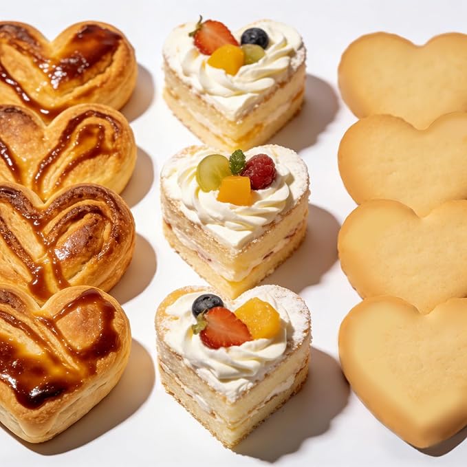 Heart Cookie Cutters, 5 Piece Biscuit Cutters with Handle, Stainless Steel Heart Shaped Cookie Cutter for Sandwiches, Cookie, Biscuit - Image 6