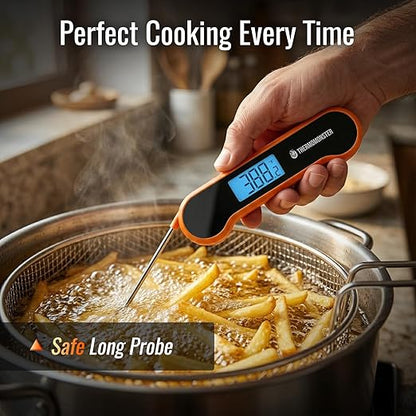 0.5 Sec Instant Read Meat Thermometer Digital with ±0.5℉ Precision, Food Thermometer for Cooking Kitchen Gadgets, Oven Grill Candy BBQ Essentials Accessories, Gifts for Him Dad Men Birthday, Orange - Image 6