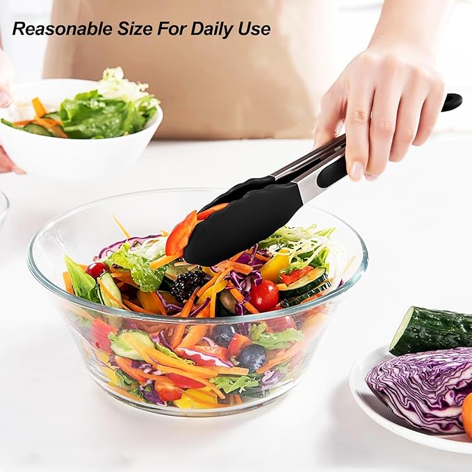 Silicone Cooking Utensils Set, Heat Resistant and large Non Stick Spatulas & Spoons for Kitchen, Ideal BPA Free Kitchen Turners for Frying, Mixing,Serving,Draining,Turning - Image 9