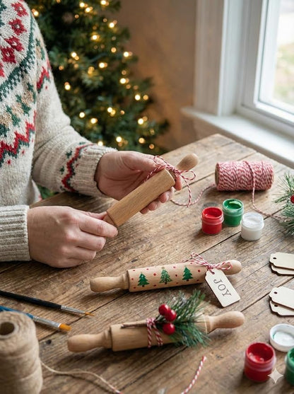 8-Inch Premium Kids Mini Rolling Pins (6-Pack) Splinter-Free, Non-Stick Hardwood for Baking, Sensory Crafts, Play-Doh, Clay, Therapeutic Fine Motor Skills for Toddlers, Great Gift for Children - Image 3