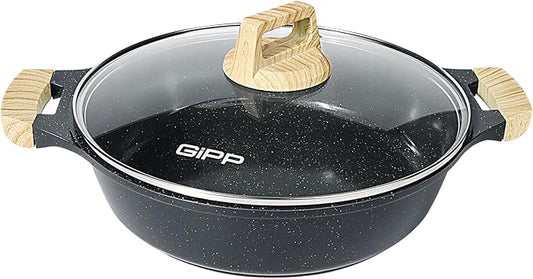 GiPP 4QT Nonstick Stock Pot with Lid Soup Pot,11 Inch Non Toxic Stockpot for Cooking,Stew Pots with Nonstick Ceramic Coating, Non Stick Cooking Pot Compatible with All Stoves,PFAS/PTFE/PFOA Free, Gray