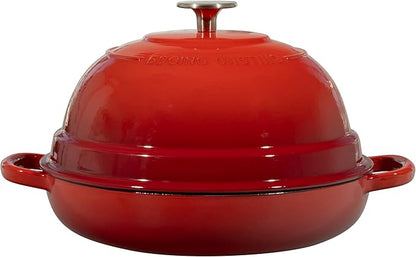 EDGING CASTING Enameled Cast Iron Dutch Oven Pot with Lid, Round Bread Oven for Homemade Sourdough Bread Baking, 6 Quart, Red - Image 6