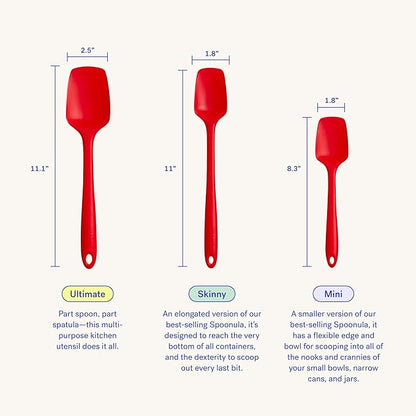 GIR: Get It Right Silicone Spatula Spoonula, Non-toxic Cooking Utensils for Nonstick Cookware, Cooking and Baking - Ultimate - 11IN - Sprinkles