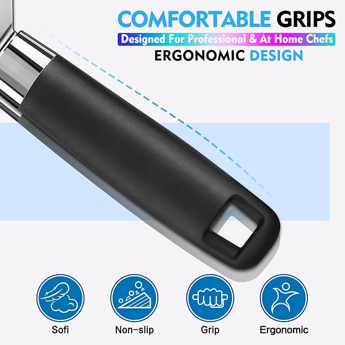 Can Opener Manual Heavy Duty Multifunctional with Magnet Lift [Ergonomic Curved Handle Grip] Stainless Steel, Arthritis-Friendly, Kitchen Tool for Seniors, Kitchen Essentials, Camping, Bottle Opener - Image 5