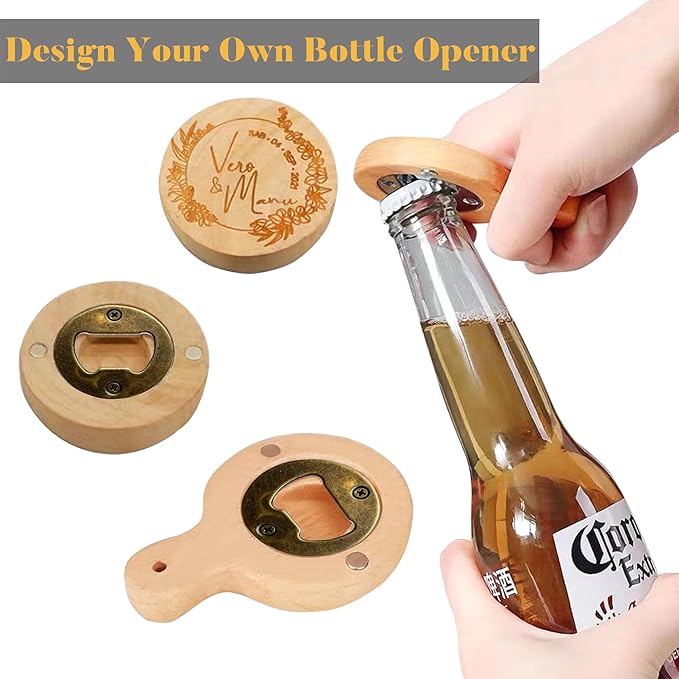 Bottle Opener Insert - 100 Sets Stainless Steel Inserts Kit with Screws Screwdriver for DIY Resin Mould Kit Hardware Parts Supply（brown) - Image 5