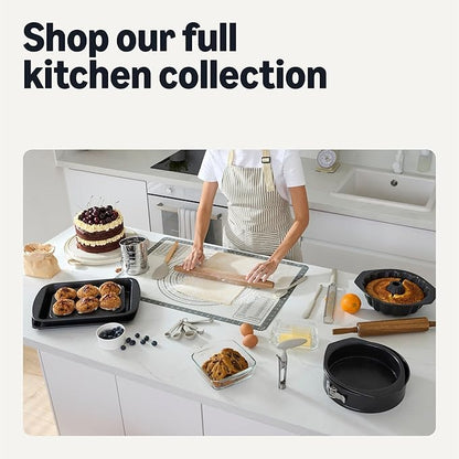 Amazon Basics Glass Baking Dishes with BPA-Free Lids, 6-Piece Bakeware Set, Borosilicate Glass, Oven-Safe up to 752°F, Non-Slip and Stackable, Dishwasher-Safe, Linen Gray - Image 7
