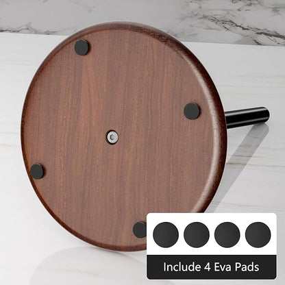 Paper Towel Holder with Wooden Base, Kitchen Countertop Paper Towel Stand, Brown Wood Base with Black Stainless Steel Post, Farmhouse Roll Dispenser.