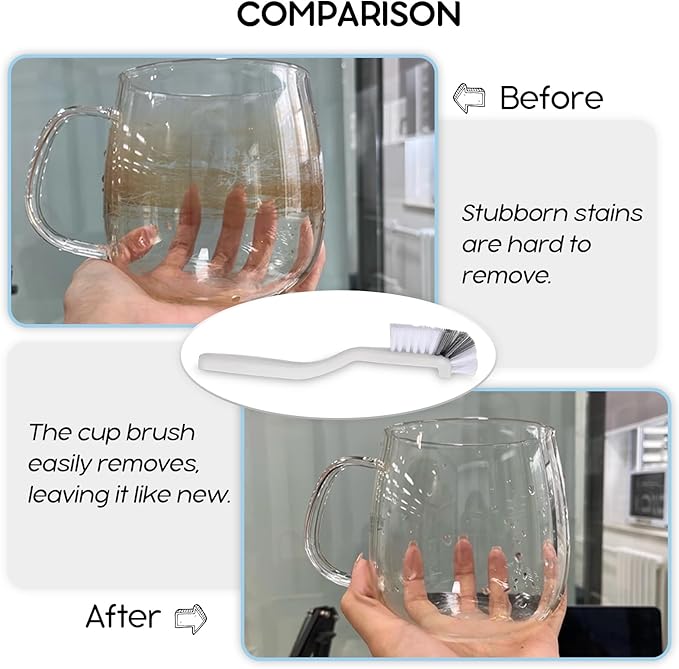 9 Pack Crevice Cleaning Brush Set, Hard Bristle Detail Brush Set for Deep Cleaning Kitchen, Bathroom, Grout, Sink, Bottle, Blender, Corners, Tight Spaces - Image 5