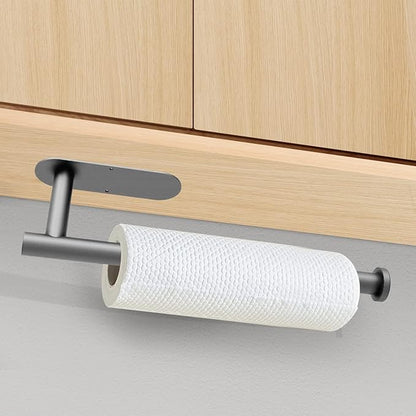 DEKAVA Under Cabinet Wall Mount Paper Towel Holder, Self-Adhesive Bar, Stainless Steel 13 inch (Grey, 1) - Image 2