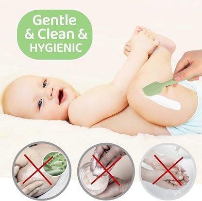 Diaper Spatula with Case, 3 Pack Baby Diaper Cream spatulas with 3 Storage Boxes, Soft Silicone Diaper Cream Applicator Butt Paste Spatula with Suction Base Full Size - Image 3
