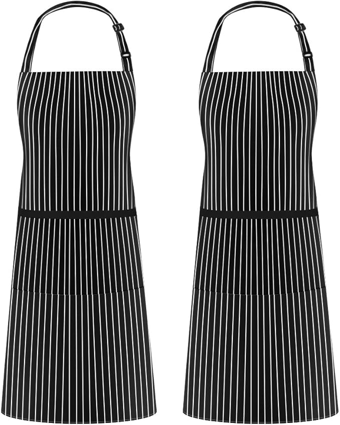 Syntus Apron for Men Women, Adjustable Cooking Kitchen Chef Aprons with 2 Pockets, Cotton/Polycotton/Polyester by Syntus