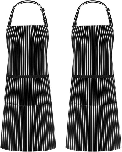 Syntus Apron for Men Women, Adjustable Cooking Kitchen Chef Aprons with 2 Pockets, Cotton/Polycotton/Polyester by Syntus