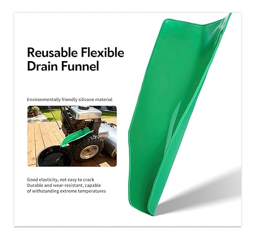 Reusable Flexible Oil Drain Funnel Form a Foldable Bendable Flex Funnel for Car Motorcycle Truck Lawnmower Snowplow Reused Oil Change Spill-Free Filling Draining Tools Easy to Store and Clean - Image 8