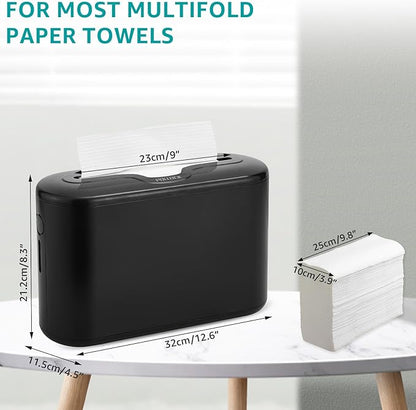 Paper Towel Holder Countertop, Commercial Paper Towel Dispenser, Multifold Trifold Z-Fold Paper Towel Dispenser, Hand Towel Dispenser, Napkin Holder Dispenser for Home Kitchen Restaurant