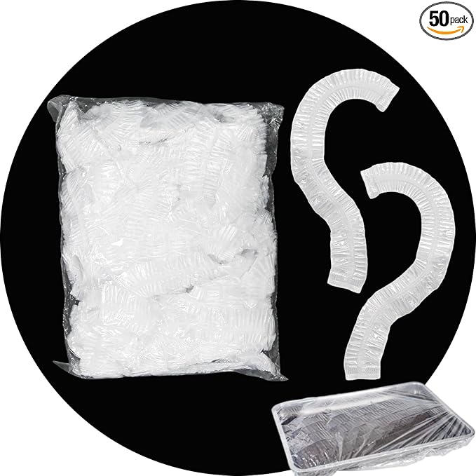 50 Pcs Extra Large Bowl Covers Fits Bowls Up to 17" Stretch Reusable Plate Covers for Food Flexible Storage Packaging by Unknown