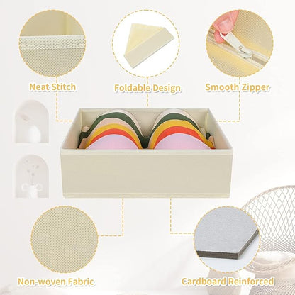 DIMJ Drawer Organizer Clothes, 24 Pack Dresser Organizer, Foldable Closet Organizers and Storage, Fabric Dresser Drawer Organizers, Drawer Dividers for Nursery, Baby Clothes, Underwears, Sock - Image 2